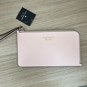 Staci Medium L-zip Pink Wristlet BRAND NEW WITH TAGS